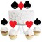 Big Dot of Happiness Las Vegas - Dessert Cupcake Toppers - Casino Party Clear Treat Picks - Set of 24